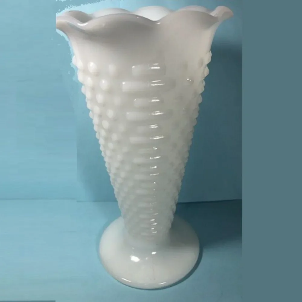 Hobnail Milk Glass Vase